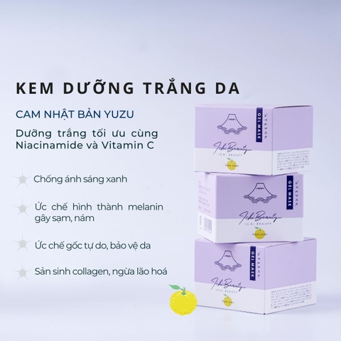 Kem trắng da mặt Ichi Beauty Gel Mask dưỡng ẩm dưỡng trắng da với Vitamin C và Niacinamide Nhật Bản 40ml (HSD: 28/07/2025)