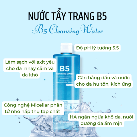 Nước tẩy trang Prettyskin tẩy trang rau má dịu nhẹ sạch sâu và B5 phục hồi da Pretty Skin Hàn Quốc 500ml