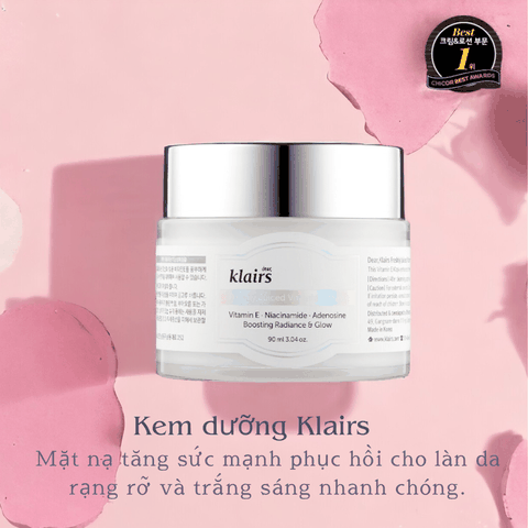 Kem dưỡng Dear Klairs Freshly Juiced Vitamin E Cream dưỡng ẩm trắng da mặt Dear Klairs Hàn Quốc 90ml (HSD: 19/07/2025)