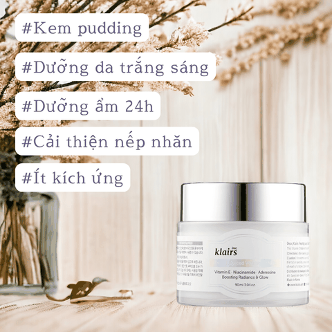 Kem dưỡng Dear Klairs Freshly Juiced Vitamin E Cream dưỡng ẩm trắng da mặt Dear Klairs Hàn Quốc 90ml (HSD: 19/07/2025)