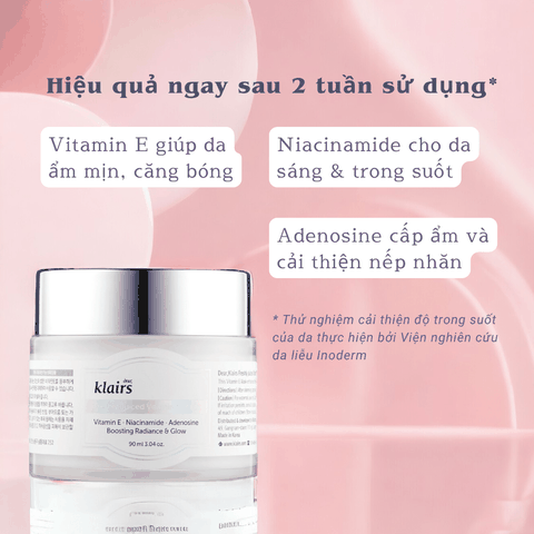 Kem dưỡng Dear Klairs Freshly Juiced Vitamin E Cream dưỡng ẩm trắng da mặt Dear Klairs Hàn Quốc 90ml (HSD: 19/07/2025)