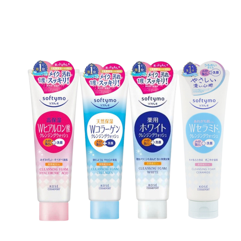 Sữa rửa mặt Kose Softymo Cleansing Foam Nhật Bản sạch sâu cấp ẩm cho da khô da dầu mụn 190g 60g