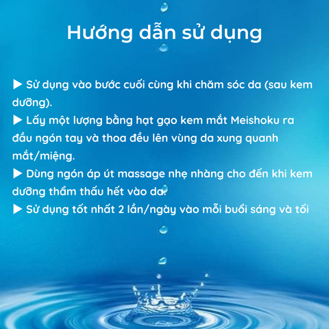 Kem mắt giảm thâm Meishoku Whitening Eye Cream dưỡng mắt giảm quầng thâm chống lão hóa tan bọng Nhật Bản