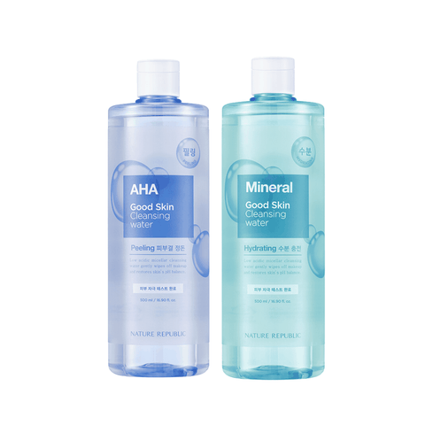 Nước tẩy trang Nature Republic Cleansing Water tẩy trang mắt môi trang điểm da dầu mụn da nhạy cảm da khô 500ml