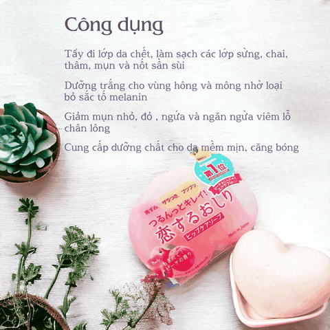 Xà phòng thâm mông Pelican Hip Care Soap hỗ trợ mờ thâm làm giảm mụn Nhật Bản 80g