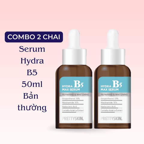 Serum B5 Pretty Skin Hydra Max Serum dưỡng ẩm dưỡng trắng da phục hồi da mịn màng 50ml Hàn Quốc chính hãng