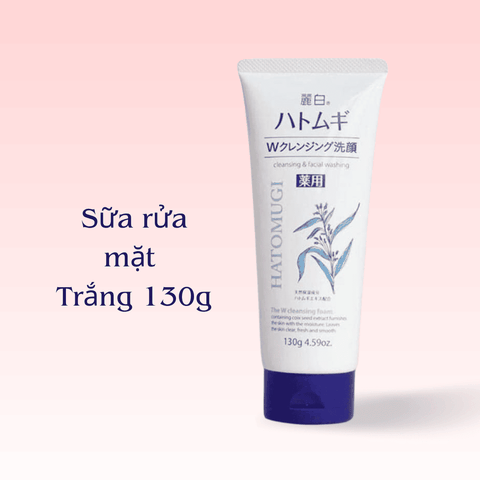 Sữa rửa mặt Hatomugi Cleansing Facial Foam chiết xuất ý dĩ dưỡng ẩm dưỡng trắng da Nhật Bản 130g 170g