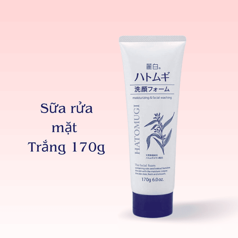 Sữa rửa mặt Hatomugi Cleansing Facial Foam chiết xuất ý dĩ dưỡng ẩm dưỡng trắng da Nhật Bản 130g 170g