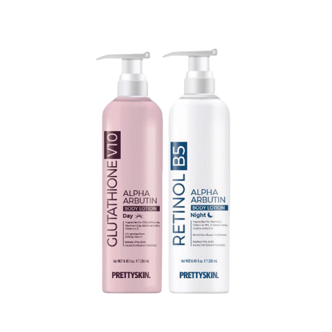 Kem dưỡng trắng body Prettyskin Lotion dưỡng thể chống lão hóa làm trắng da cấp tốc Glutathione và Retinol B5