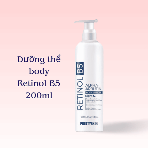 Kem dưỡng trắng body Prettyskin Lotion dưỡng thể chống lão hóa làm trắng da cấp tốc Glutathione và Retinol B5