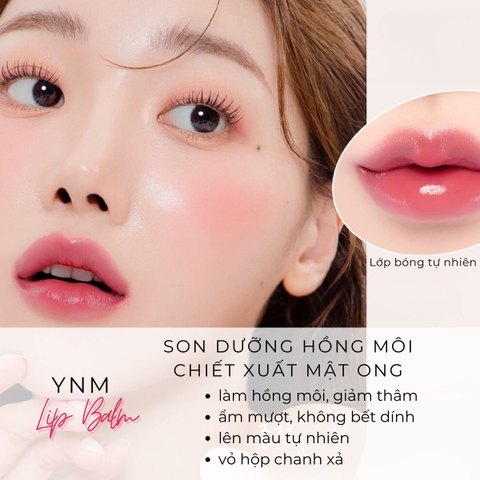 Son dưỡng có màu YNM Candy Honey Lip Balm dưỡng ẩm giúp môi mềm mại căng bóng Hàn Quốc 3g - Màu Đỏ Rượu Crimson Chili (HSD: 18/07/2025)
