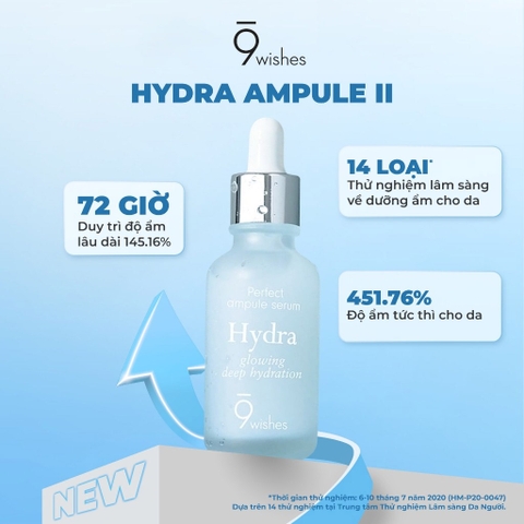 Serum 9wishes Hydra Glowing Deep Hydration dưỡng ẩm và chống lão hoá Minisize 8ml