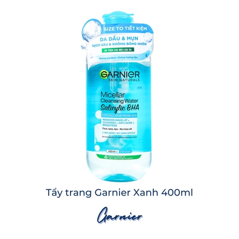 Nước Tẩy Trang Garnier Làm Sạch Sâu Dịu Nhẹ Cho Mọi Loại Da