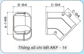 Khớp nối 45 độ AKF-10