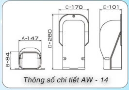 Nắp chụp áp tường AW-10