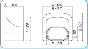 Nắp chụp áp trần RDP-70