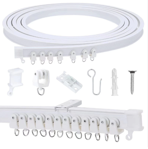 Thanh treo rèm đường rèm đường sắt cong có thể uốn cong đường ray trượt hình chữ U 1 mét