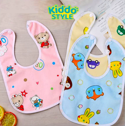 10 yếm ăn dặm nút bấm loại B, phối 3 màu