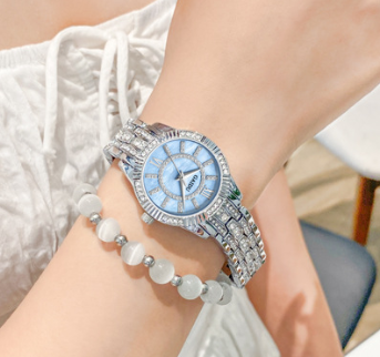 Đồng Hồ Nữ GAIDU Đính Đá 283 mặt xanh