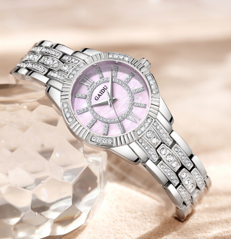 Đồng Hồ Nữ GAIDU Đính Đá 283 Mặt Hồng