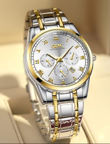 ĐỒNG HỒ OPK nam demi mặt trắng