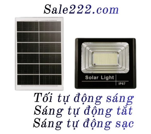 Đèn năng lượng mặt trời điều khiển đèn pha led ngoài trời không thấm nước IP67 hiển thị pin Tự động bật khi trời tối