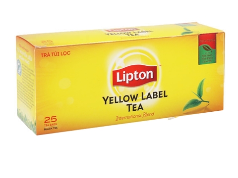 Trà đen túi lọc Lipton nhãn vàng hộp 50g (25 túi x 2g)