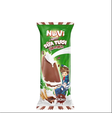 Kem sữa tươi cacao lúa mạch Nuvi cây 44g