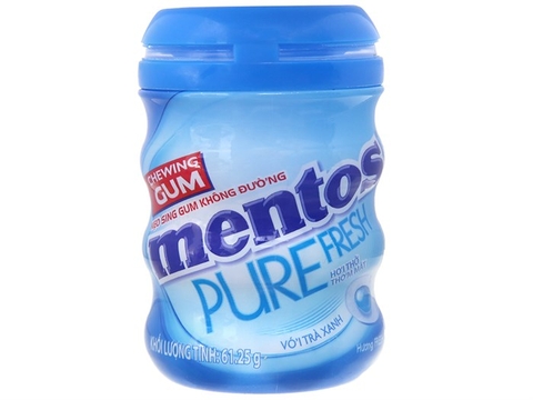 Sing-gum không đường Mentos Pure Fresh hương Fresh Mint hũ 61.25g