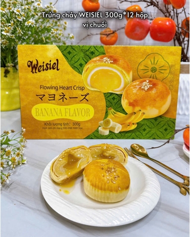 Bánh Trứng Chảy Weisiel vị chuối hộp 300gr (6 Chiếc)