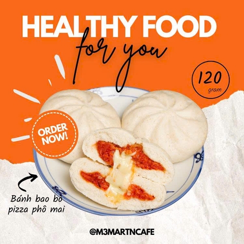Bánh bao bò pizza phô mai 120g