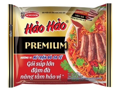 Mì Hảo Hảo Premium vị mì trộn bò sa tế gói 88g