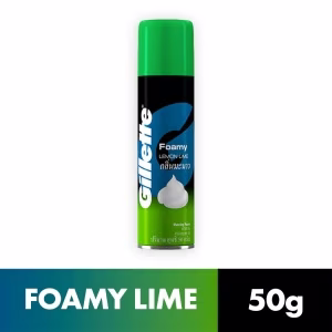 Bọt cạo râu hương chanh Gillette Foamy Lemon Lime 50g