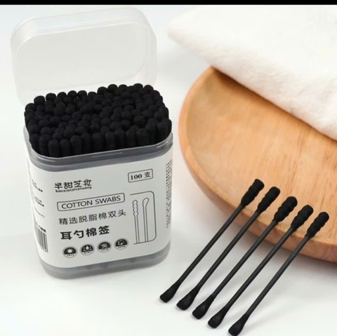 Tăm bông (cotton swabs) hộp 100 cây