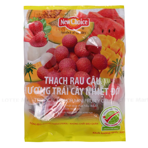 Thạch Rau Câu New Choice Hương Trái Cây Nhiệt Đới gói 300g