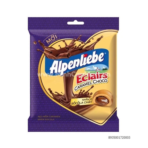 Kẹo Mềm Alpenliebe Eclairs Vị Caramen Nhân Sô Cô La Gói 63,7g