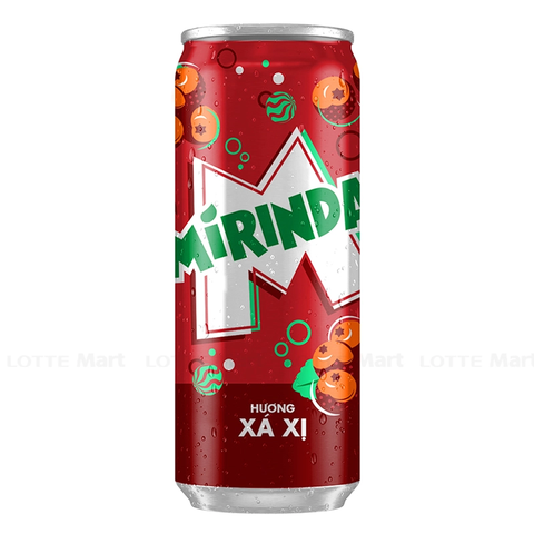 Nước ngọt Mirinda hương xá xị lon 320ml