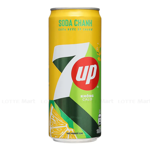 Nước Ngọt Soda Chanh Không Calo 7up lon 320ml