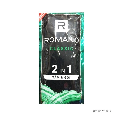 Dầu gội Romano classic 2in1 gói 5g