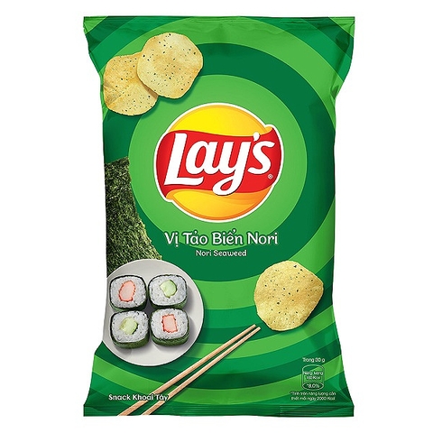 Snack khoai tây vị tảo biển Nori Lay's gói 53g