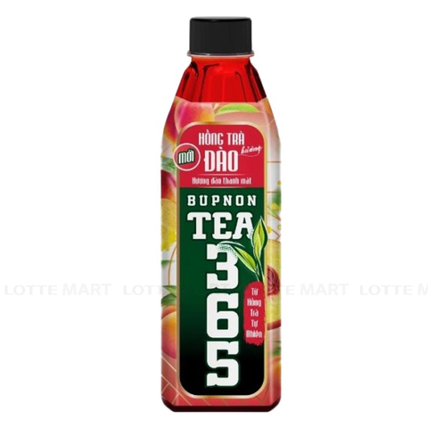 Hồng Trà Bupnon Tea365 Hương Đào chai 500ml