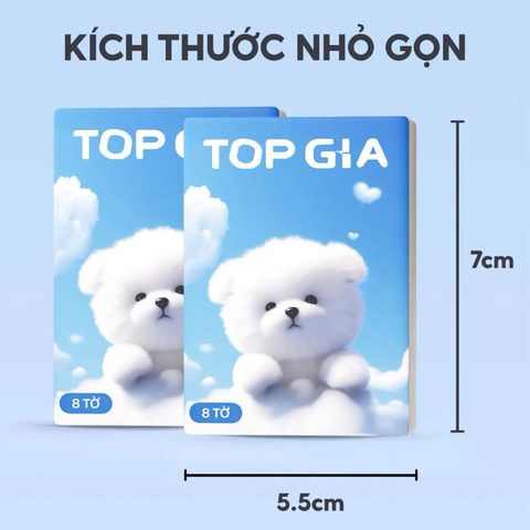 Khăn Giấy Bỏ Túi Top Gia Mini 4 lớp 8 tờ