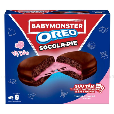 Bánh Oreo Socola Pie Vị Dâu Hộp 336G
