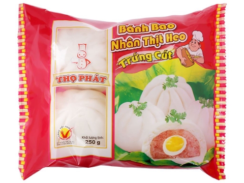 Bánh bao nhân thịt heo trứng cút Thọ Phát gói 62.5g
