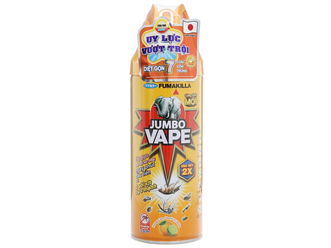 Xịt côn trùng Jumbo Vape G hương cam chanh chai 300ml