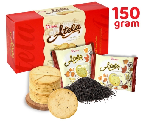 Bánh Cracker Mè Đen Libra Atela Hộp 150g