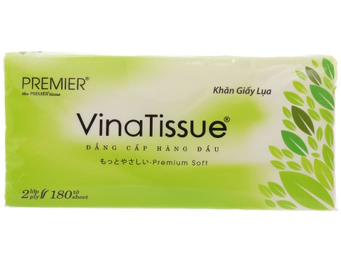 Khăn giấy lụa PREMIER VinaTissue 2 lớp 180 tờ