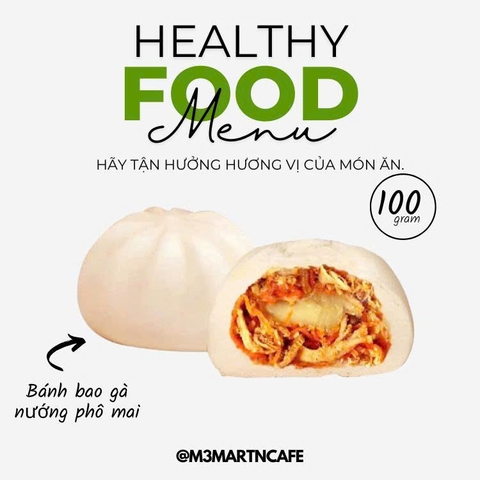 Bánh bao gà nướng phô mai gói 100g