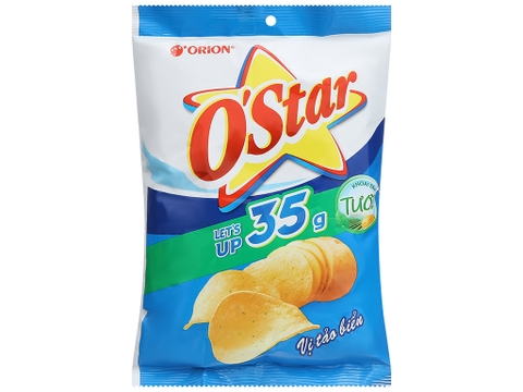 Snack khoai tây vị tảo biển O'Star gói 35g