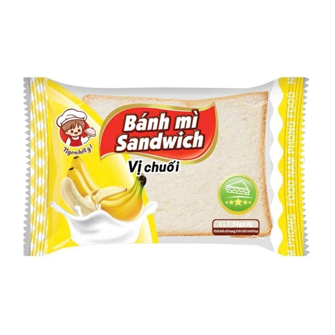 Bánh mì sandwich vị chuối  gói 50g